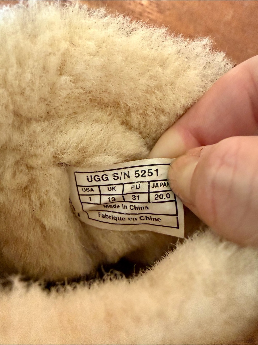UGG Kids Classic II Tan Suede Shearling-Lined Boots - Picture 4 of 5